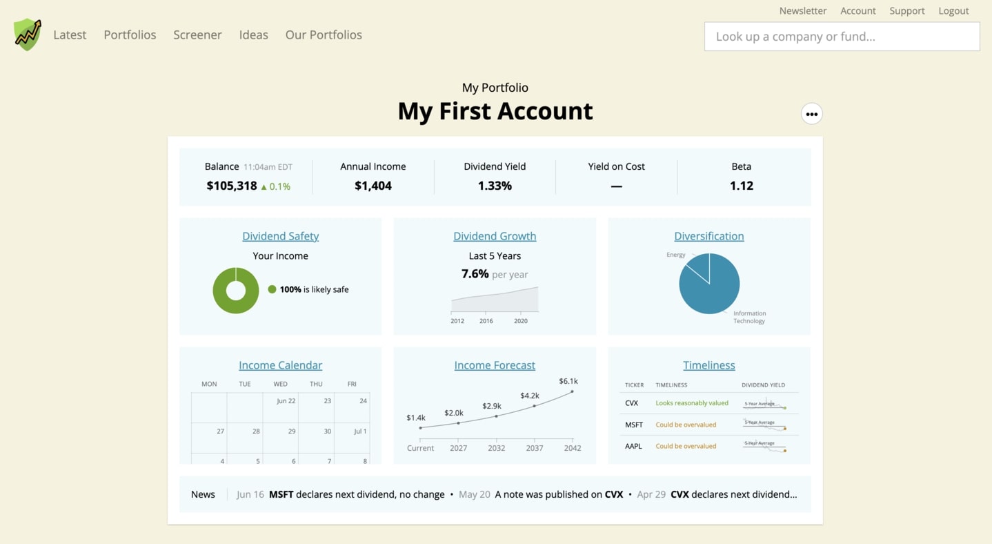 Dividend Portoflio tracker