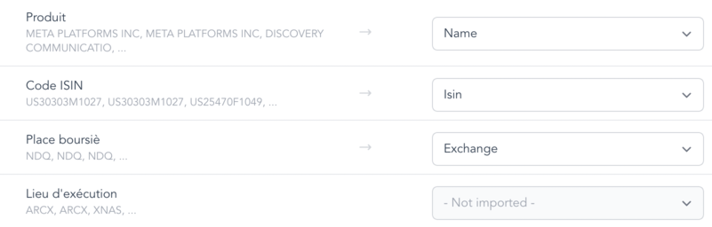 CSV matching